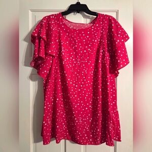 Pink Polka Dot Blouse